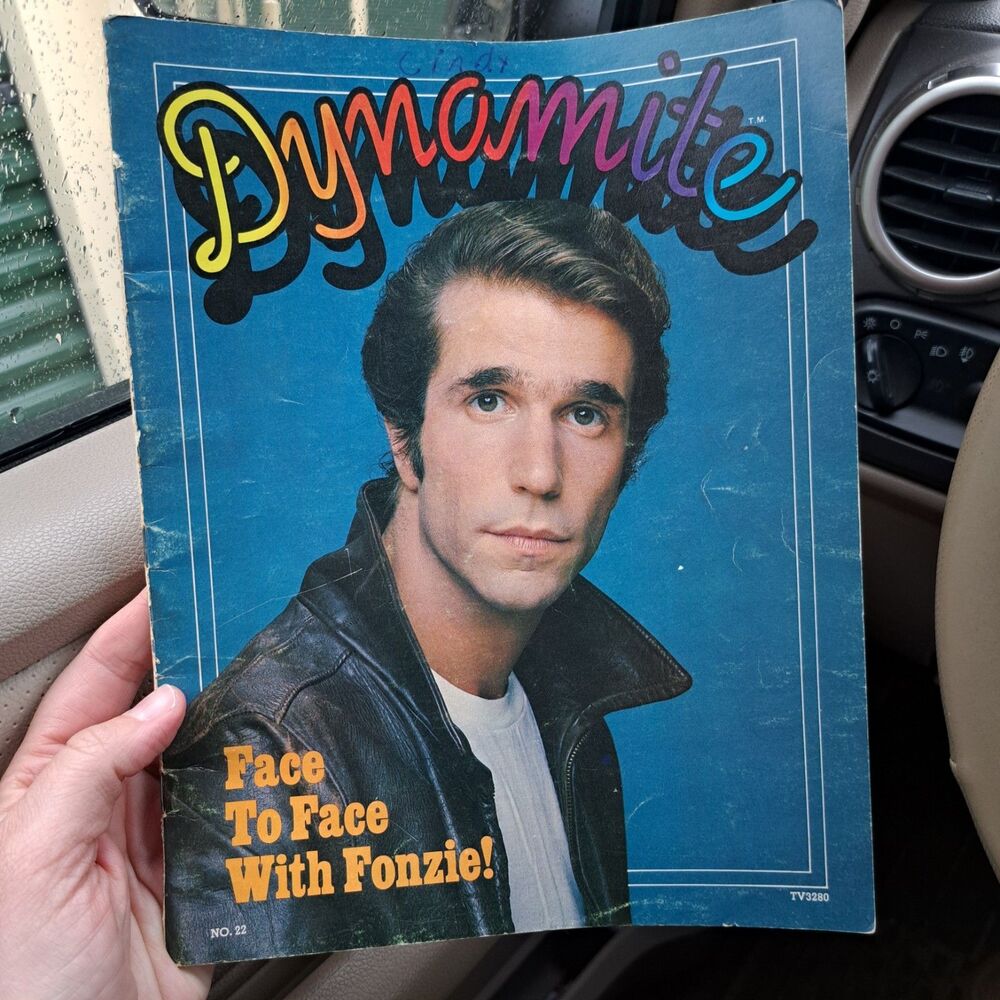 Dynamite Magazine #22 The Fonz April 1976 Happy Days 70's Vintage Book Retro